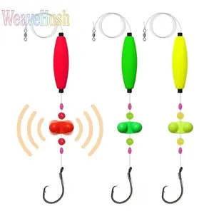 3Pcs European Catfish Floating Fishing Rigs, Round Hook Cigar Shape Fishing Floats, Professional Outdoor Fishing Gear Accessories