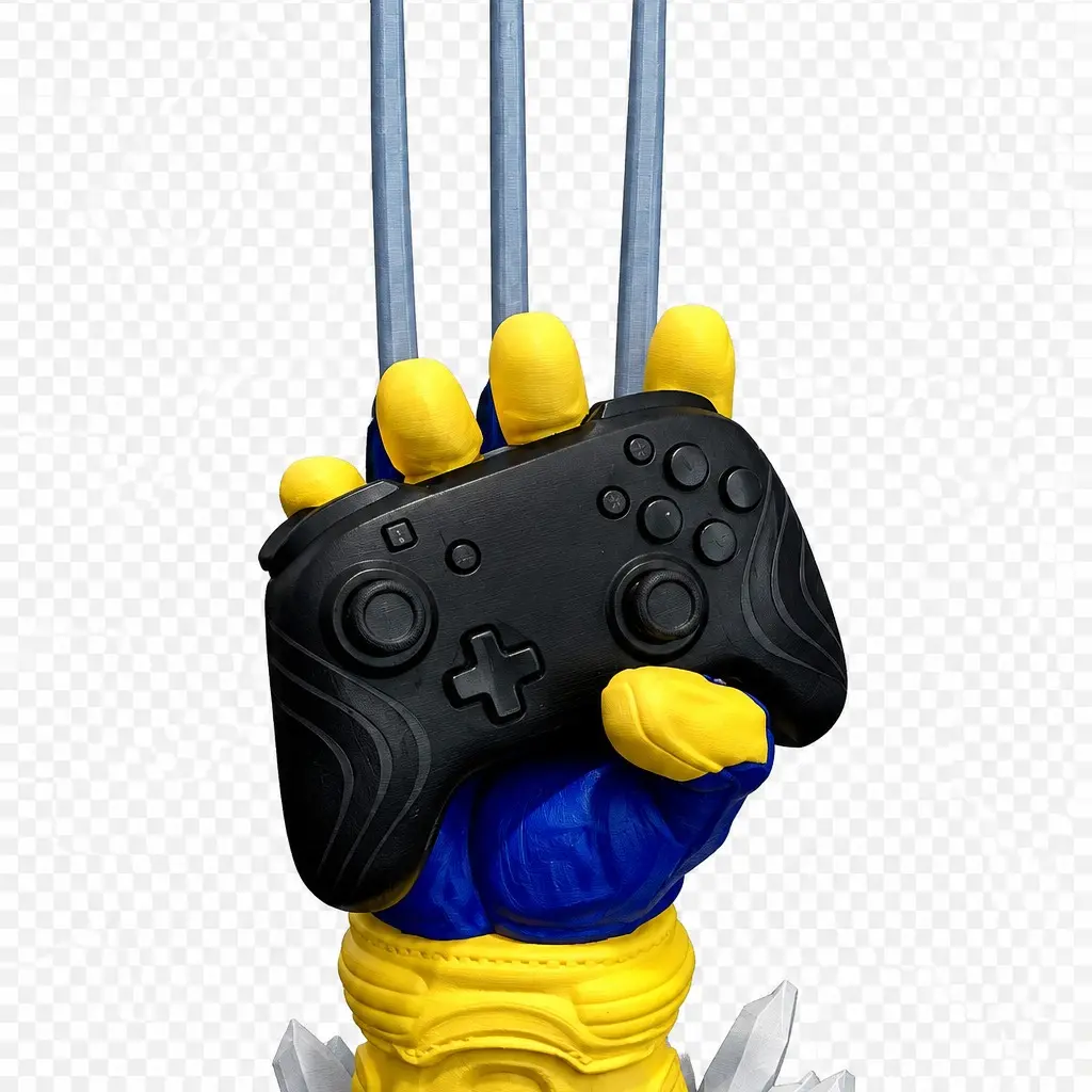 3D Printed Triple Claw Controller Stand - Desktop Gaming Controller Holder with Claw Design