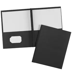 Avery Two Pocket Folders with 3 Prong Fasteners, Holds 70 Sheets, 25 Black Folders (47978)