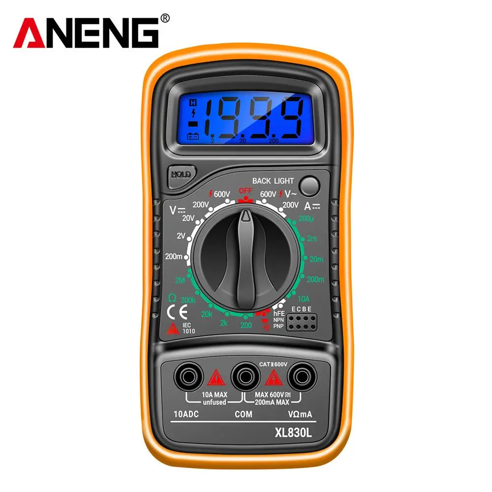 Portable Handheld Electrical Digital Multimeter, Multi-range Multimeter, Electrical Measuring Instruments Measuring Tools