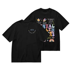 Mental Health Matters T-Shirt, Aesthetic Positive Graphic Tee, Retro Inspirational Quote Shirt, Be Kind To Your Mind Top, Oversized Y2K Black Tee, Self Love Gift, Mental Health Awareness