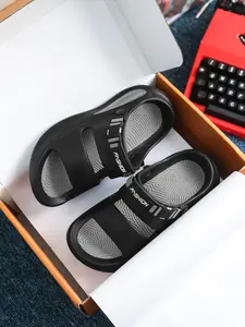 Lightweight Elastic Dual Strap Sandals, Thick Sole Height Increase Anti-Slip Durable Beach Shoes, Outdoor Daily Commute Two-In-One Footwear