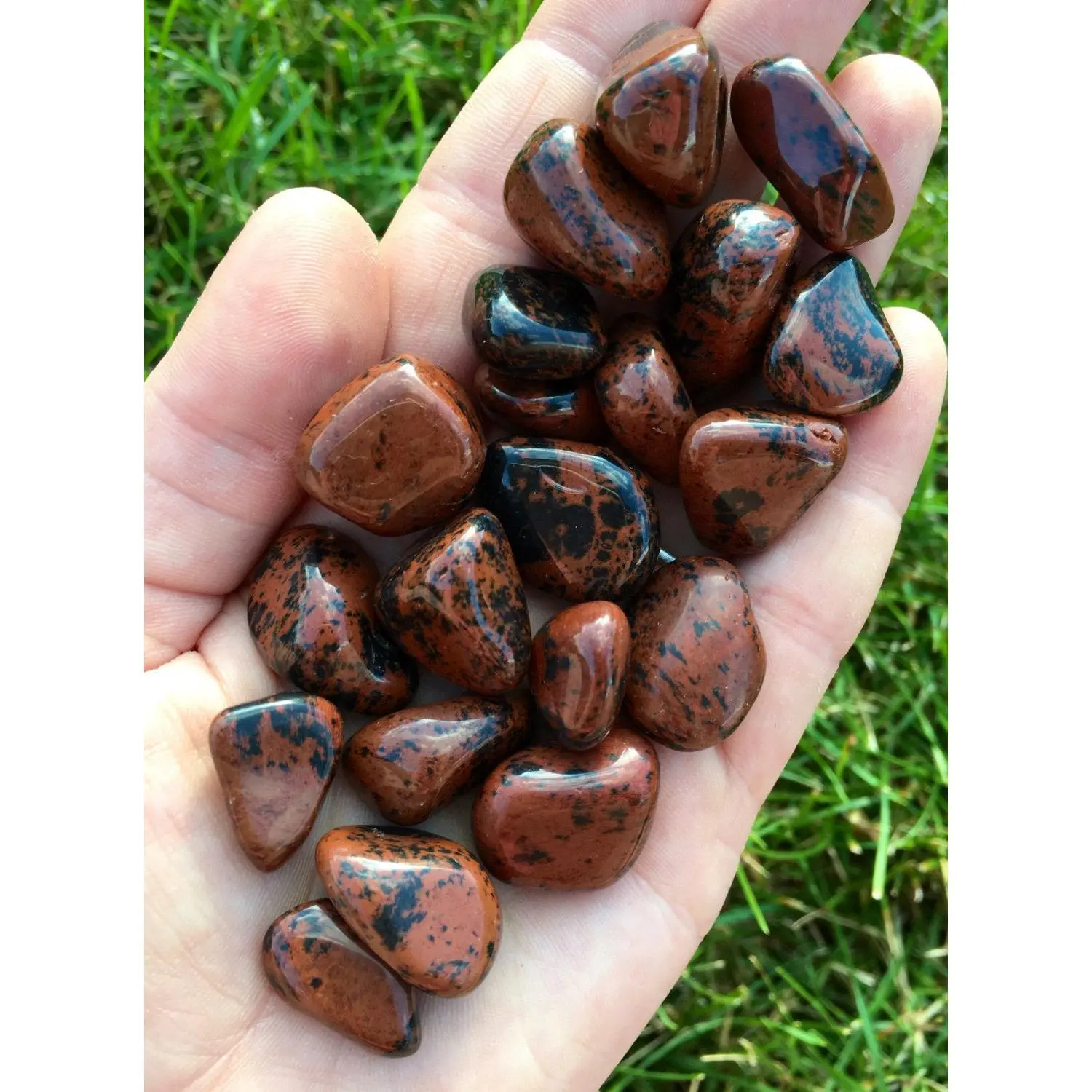 Mahogany Obsidian Tumbled Stone - Polished Mahogany Obsidian Crystal