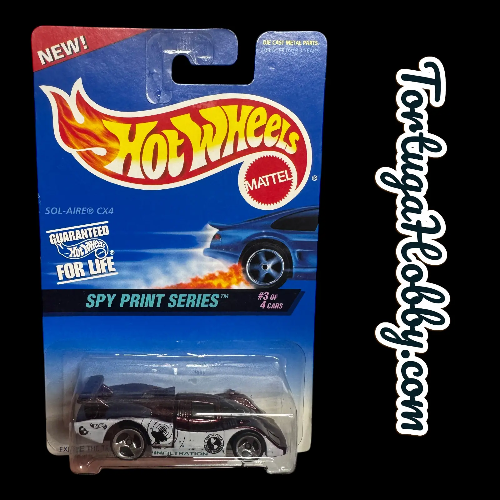 1997 - Hot Wheels Mainline Spy Print Series #555 Sol-Aire CX4