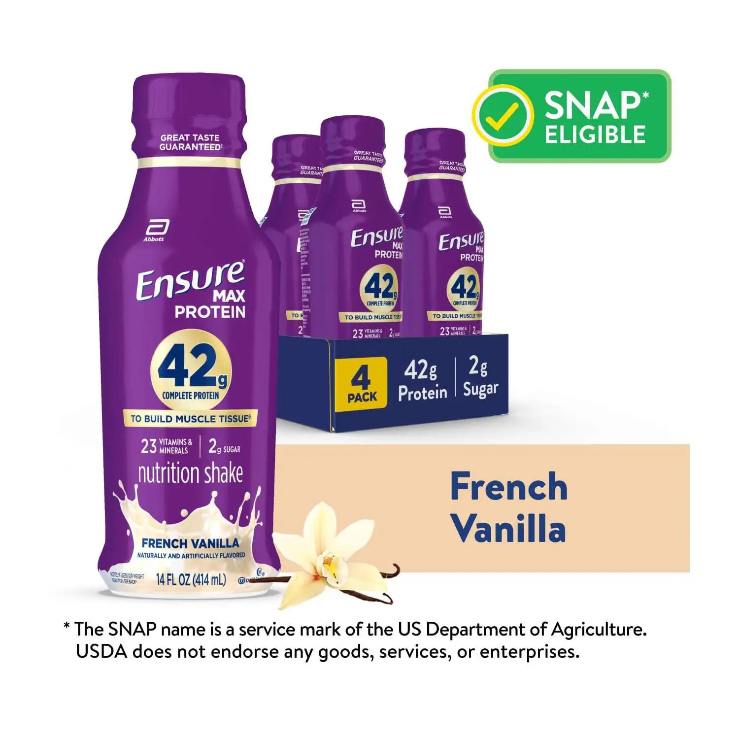 Ensure Max Protein Shake, 42g High Protein, Milk Chocolate, 14 fl oz, 4 Pack