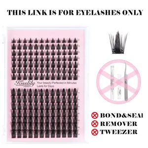 ONLY Lashes | Kisslily Lash Clusters Individual Lashes 8-18mm DIY Lash Extensions D Curl Volume Wispy Soft Comfortable Ultra-Thin Band False Lashes Eyelashes Makeup Cosmetic Beginner Friendly TikTokShopBlackFriday