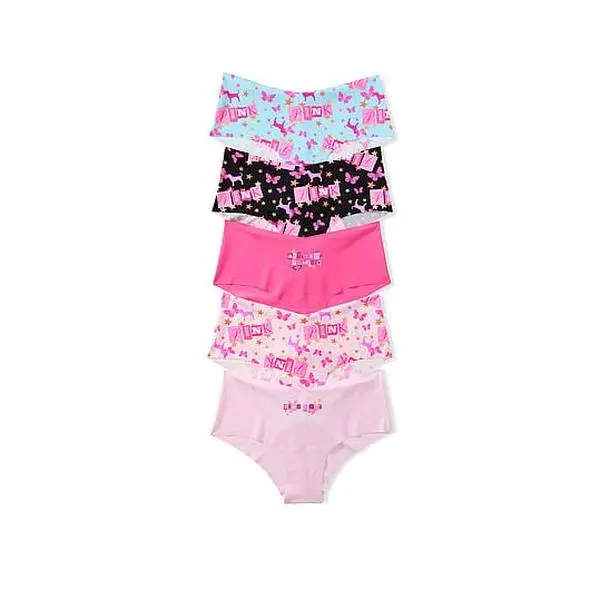 Victoria's Secret PINK No Show Cheekster Panty Pack, Underwear for Women (XS-XXL)