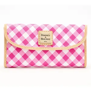 Dooney & Bourke Coated Cotton Gingham Continental Clutch