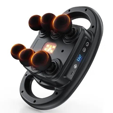 AERLANG Deep Tissue Massage Gun - Cordless Handheld Massager with 6 Heads, 9 Adjustable Levels, 4 Modes, Silent Motor, Lightweight, Adjustable for Athletes, Office & Gym Use, Birthday Cool Gifts for Adults, Mens Gifts for Guys