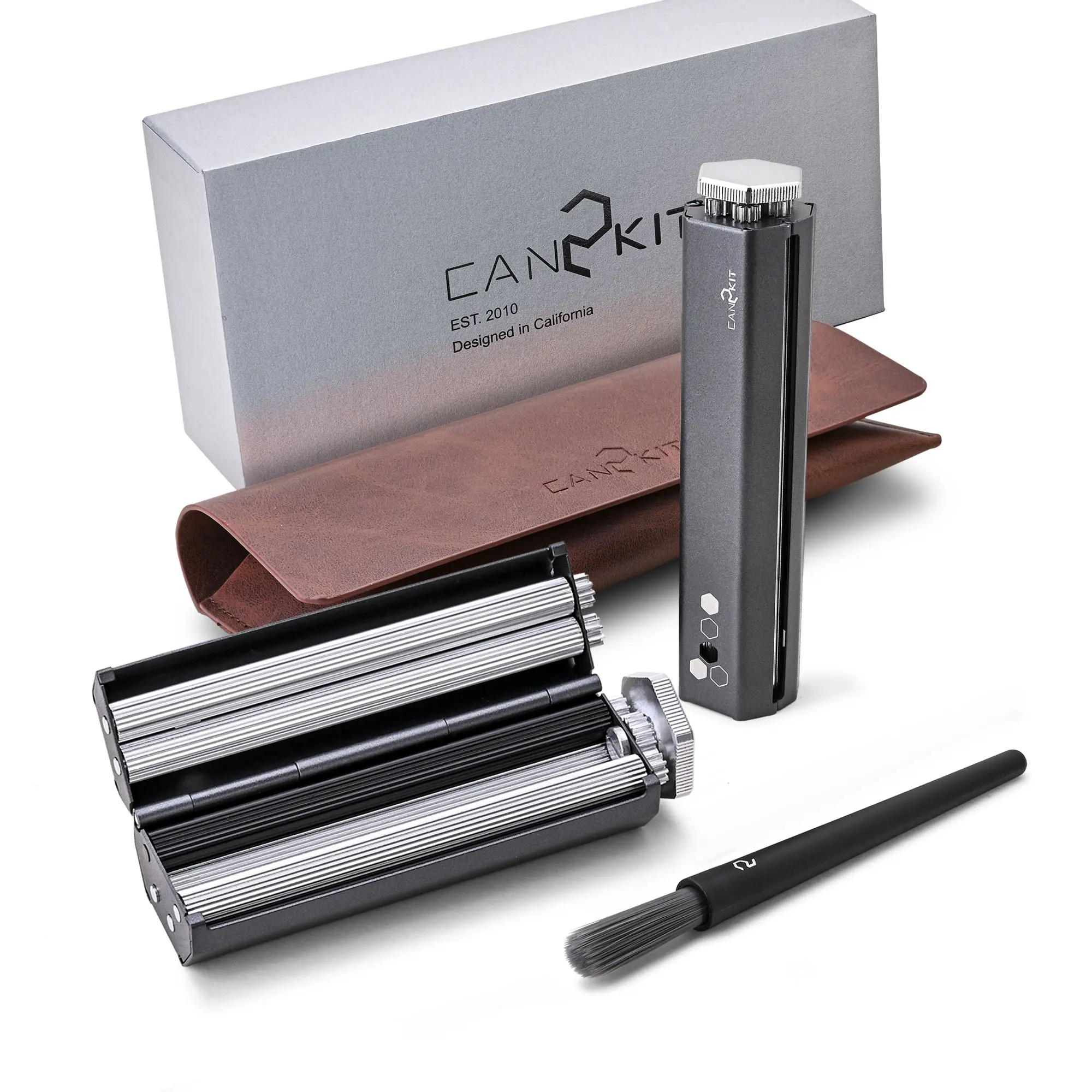 Premium Metal Rolling Machine, Adjustable 80mm Roller for Rolling Papers, Portable Manual Rolling Tool with Carrying Case