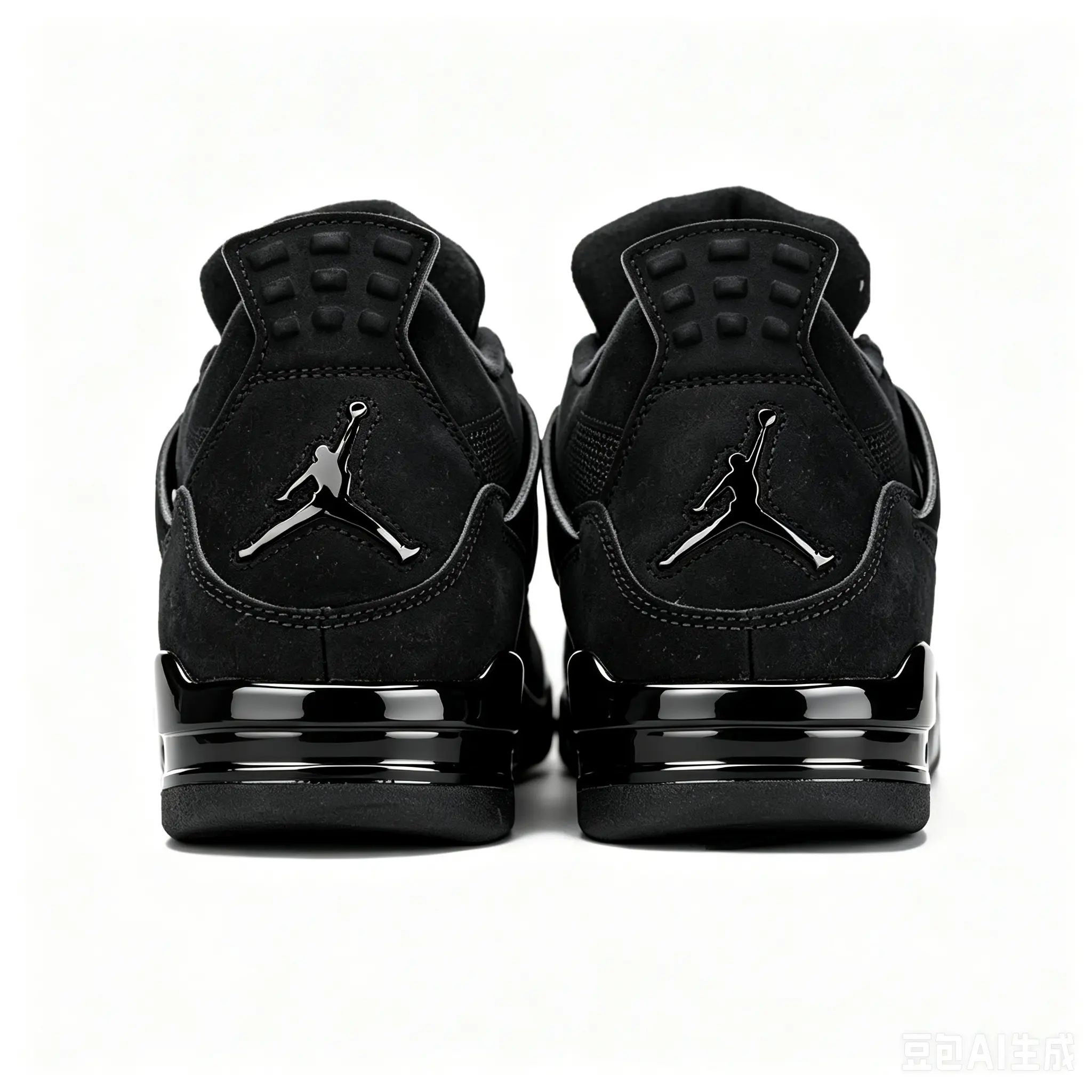 Brand New Sealed Mid High Top Lace-Up Basketball Sneakers, Full Black Suede Upper, Breathable Mesh, Shock Absorbing Retro Athletic Shoes
