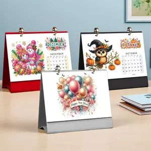 Cute Holiday Diamond Painting DIY Calendar, New Year Desk Calendar, Creative Handmade Decor, Perfect Gift for Girlfriend, Christmas Present