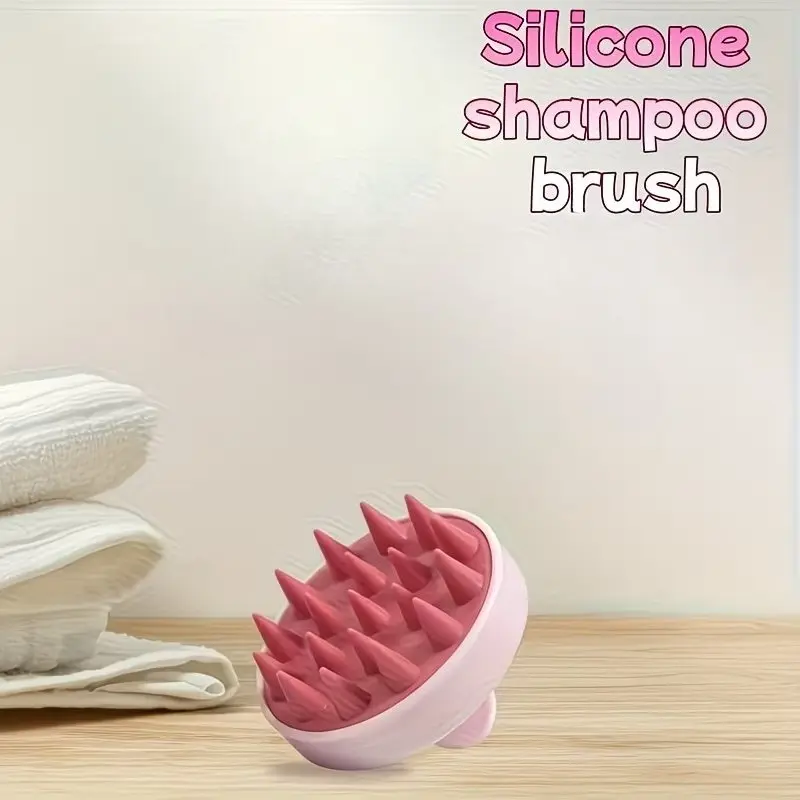 1pc Scalp Massager and Shampoo Brush, Shampoo Scrubber - Ergonomic Hair Care Tool with Rounded Bristles for Relaxing Head Massage, Battery-Free Operation