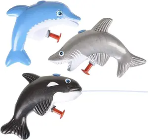 Sea Animal Water Squirters, Pack of 12, Dolphin, Shark, and Whale Water Squirt Toy Guns for Swimming Pool, Beach, and Outdoor Summer Fun, Cool Birthday Party Favors for Boys and Girls
