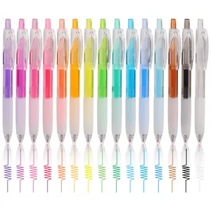 HANKU Acrylic Gel Pens, 15-Color Retractable 1.0mm Bullet Tip Art Markers, Office Stationery for Coloring, DIY Crafts on Black Paper, Rock, Glass, Wood & Fabric