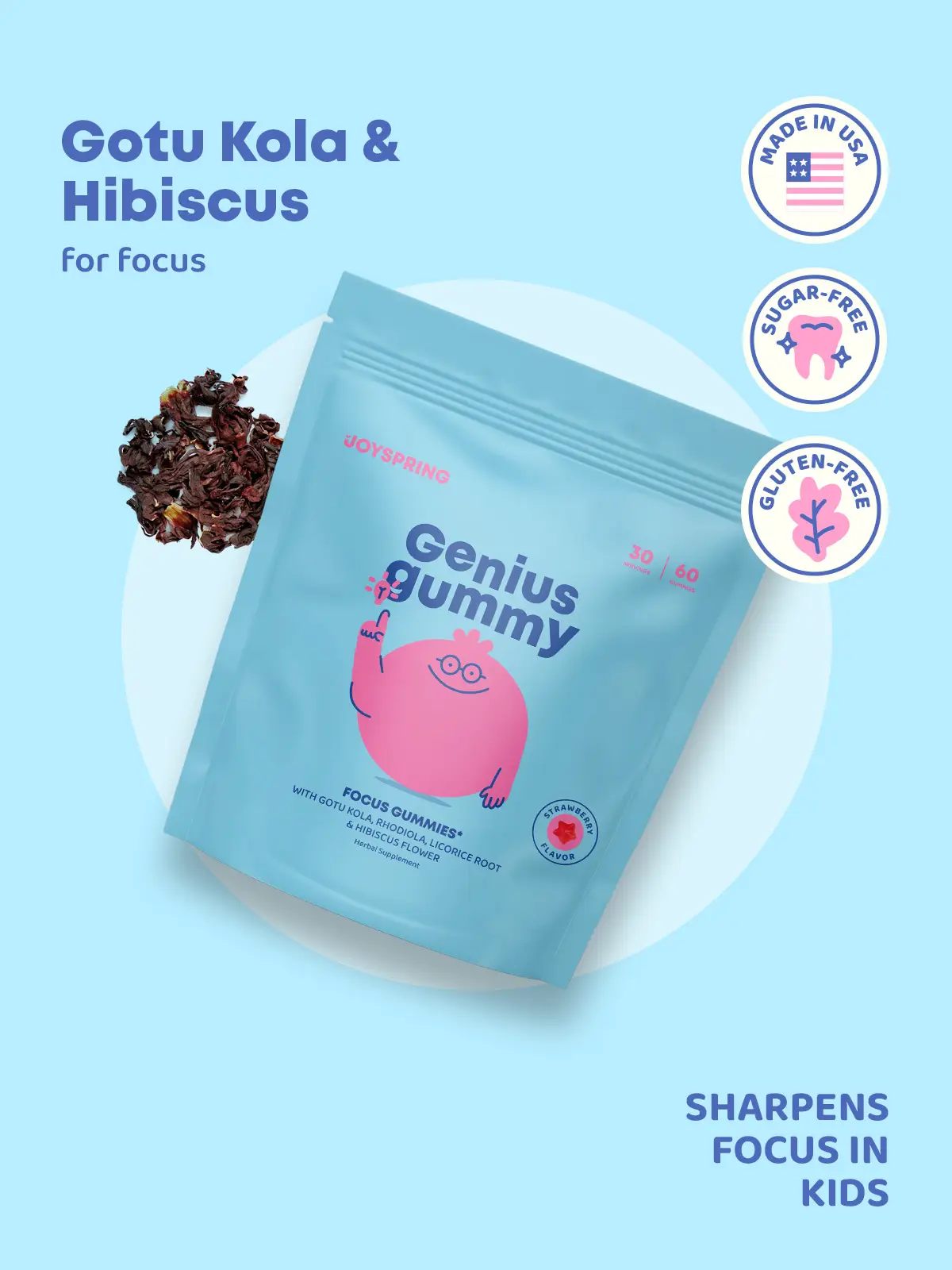 JoySpring Genius Gummies – Focus Gummies for a Calmer & More Focused Mind