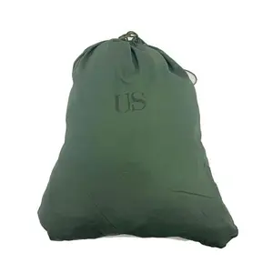 USGI US Military Barracks Cotton Canvas Laundry Bag with Drawstring Olive Drab Green