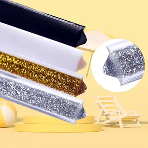 Waterproof self-adhesive tape PVC strip for sealing gaps in kitchen and bathroom tiles, suitable for countertop, bathtub, drywall and gypsum board edges, leak proof sealing and trimming strips