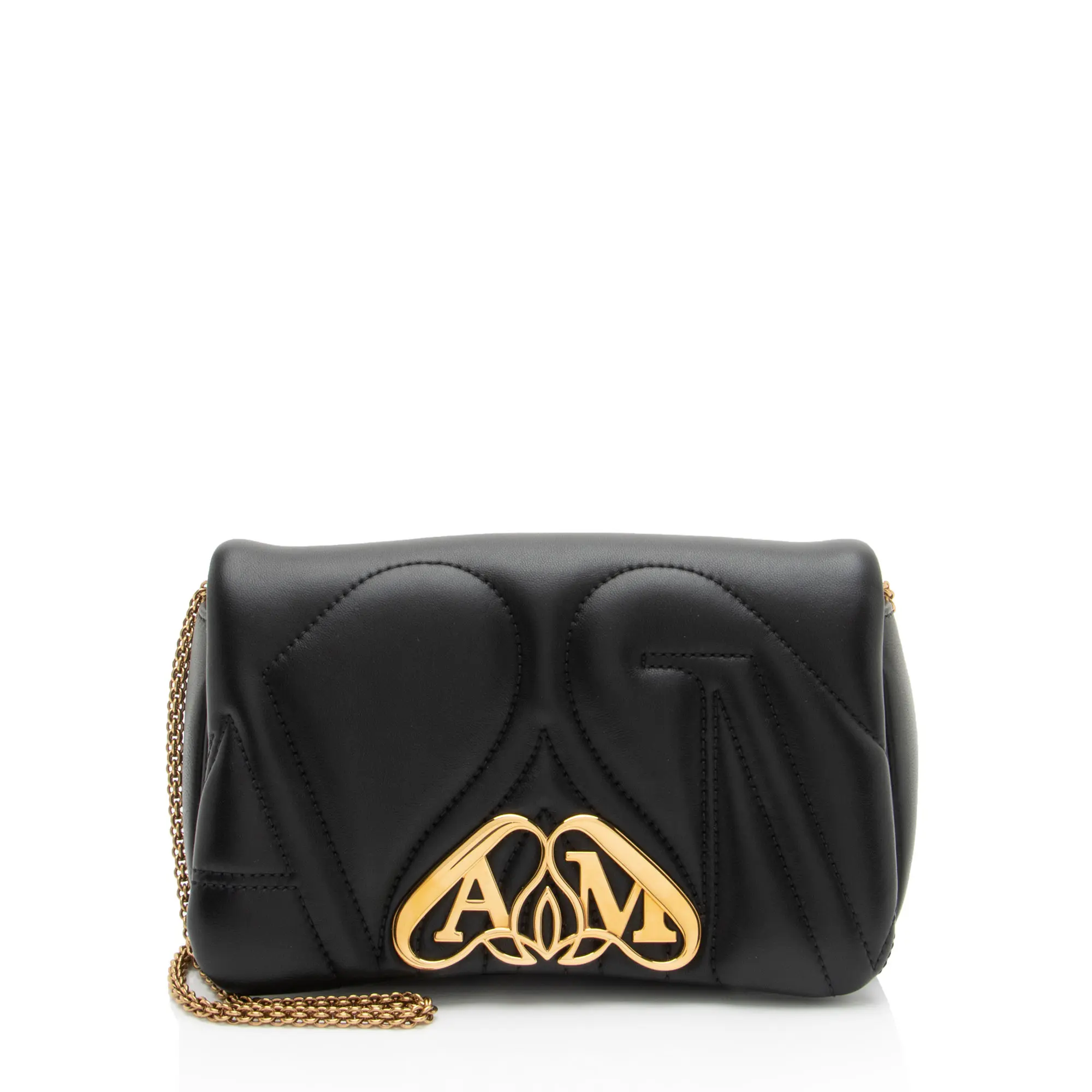 Pre-owned Alexander McQueen Leather Clutches & Wristlets Seal Mini Shoulder Bag