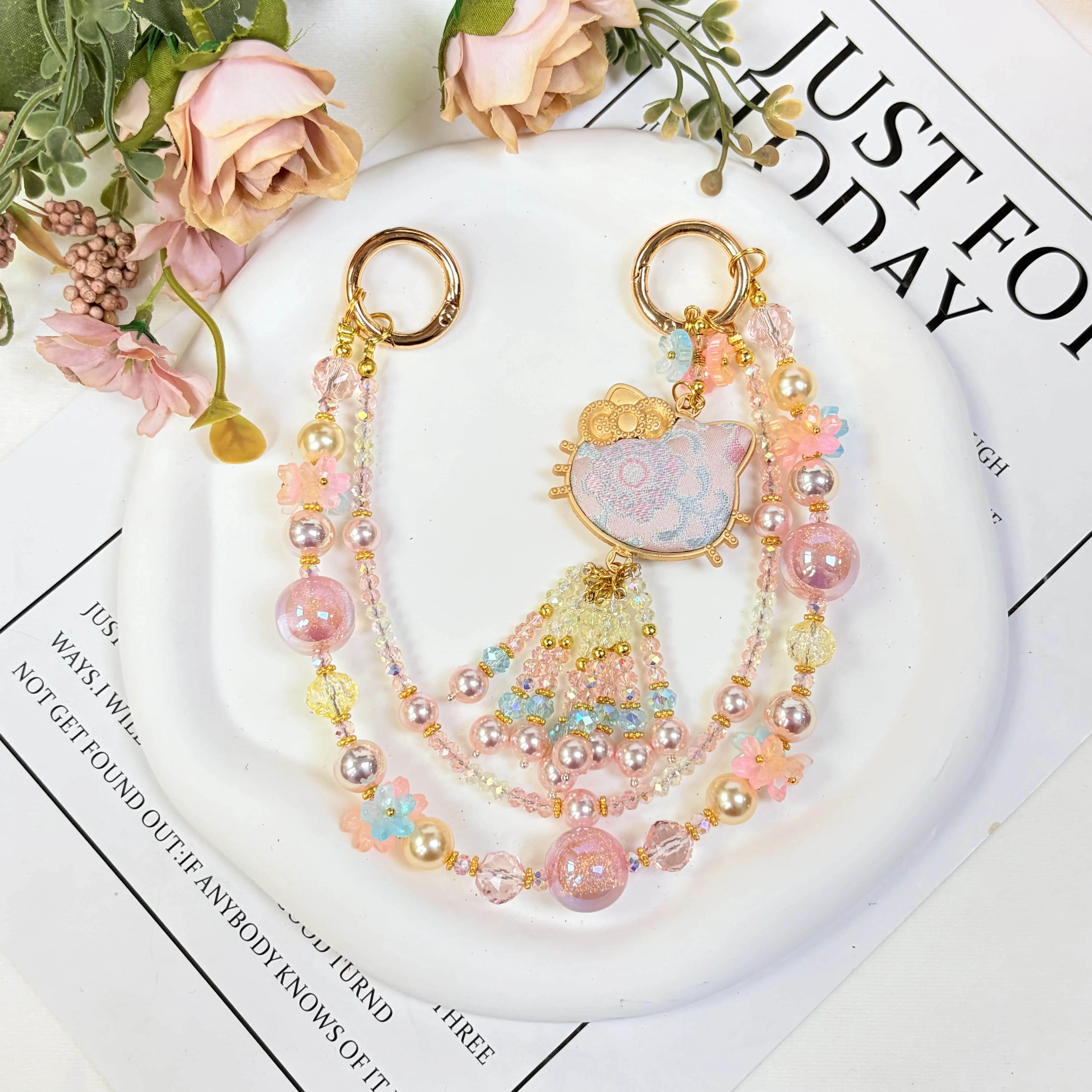 Sanrio Bag Charm,Song Brocade,Delicate Handbag Pendant Accessory for Women, Detachable,Pretty Mother's Day Gift,Ideal Birthday Gift for Girls & Women,Summervibes