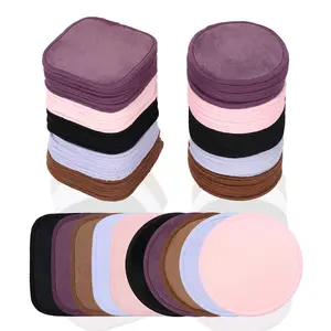 Reusable Makeup Remover Pads, Square & Round Washable Makeup Remover Pads, Facial Cleansing Pads, Makeup Tools for All Skins, Makeup Removal Tool