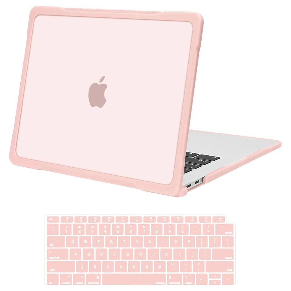 MOSISO Compatible with MacBook Air 13 inch Case M1 2021 2020 2019 2018 A2337 M1 A2179 A1932, Reduces-Fingerprints Case with Soft TPU Bumper Shell&Keyboard Cover for MacBook Air 13.3 M1
