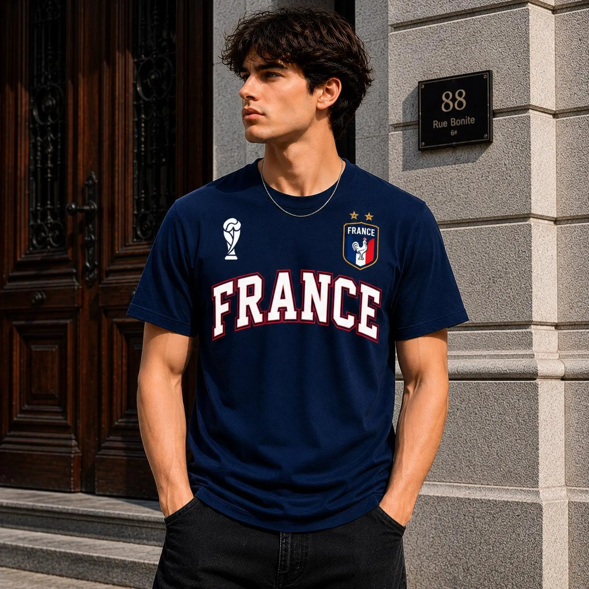 France Football Fan T-Shirt, French National Team Supporter Tee