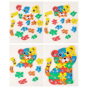 Alphabet Wooden Puzzles for Toddlers 3-5, ABC and Shape Puzzle, Preschool Educational Learning Toys with Puzzle Board & Letter Blocks for Girls Boys Ages 3 4 5 Years Old