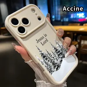 Phone Case for iphone 17 Pro Max 16 Plus 15 14 13 12 11 XR Air E Snowy Pine Faith Printed Full Coverage Armor Lens Protect Anti-Scratch Rugged Softcase for Boy
