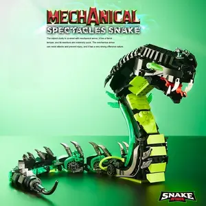 Cyberpunk Snake Creative Building Blocks Set, 689+ Pieces, Mechanical Tech Style, Premium Abs Bricks, Durable Desktop Decoration, Boys Gift