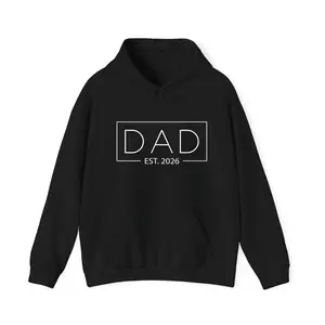 Dad Est. 2026 Hoodie, New Father Expecting Baby Pullover, Cute Pregnancy Announcement Hoodie, First-Time Dad Gift, Casual Unisex Streetwear Apparel,  Father’s Day Gift for Men, Gift For dad