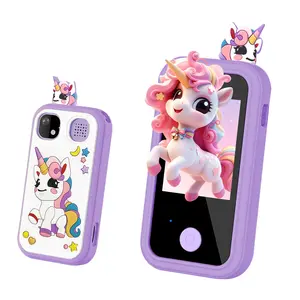 Kids Smart Phone Toy, Children's Simulated Touchscreen Smartphone Without Calling Feature, 2.4 Inch Touchscreen Children's Learning Toy Phone with Dual Camera, Games & Music Player, Perfect Christmas Birthday Gift for 3-12 Year Old Kids, Includes 32G Card