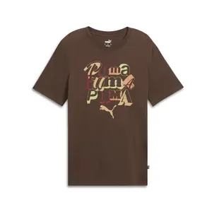 PUMA Mens Trash Talk Crew Neck Short Sleeve Casual Tops Casual - Brown