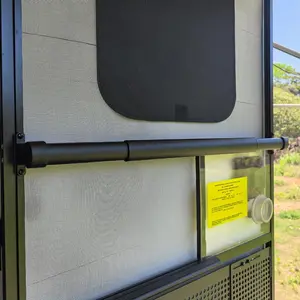 Safoner All-Aluminum RV Screen Door Handle Bar Preassembled Adjustable Crossbar for Flimsy Doors RV Camper Accessories Easy Setup Telescopic Design