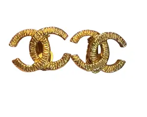 Pre-owned Chanel Vintage Gold Clip On Earrings
