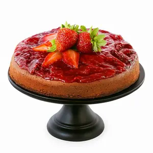 Andy Anand Chocolate Strawberry Cheesecake, 9-Inch, 2.8 lb – Real Chocolate Truffles, California Cream Cheese, No Preservatives Gift Box