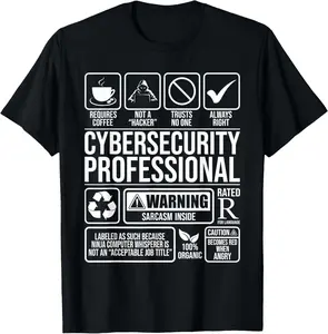 100% Cotton Cybersecurity Professional - Hacker Certified Tech Security T-Shirt