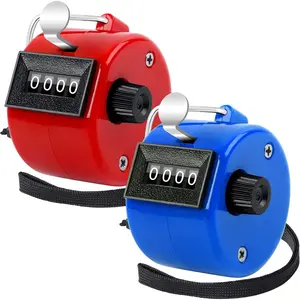 Handheld Tally Counter Clicker 4 Digital Number Click Counter for School Event Golf  Office Stadium