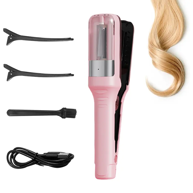 【Renhui】 Hair split trimmer is cordless and portable, suitable for dry, damaged, brittle, curly, straight hair; professional hair care and styling tool, suitable for home and travel