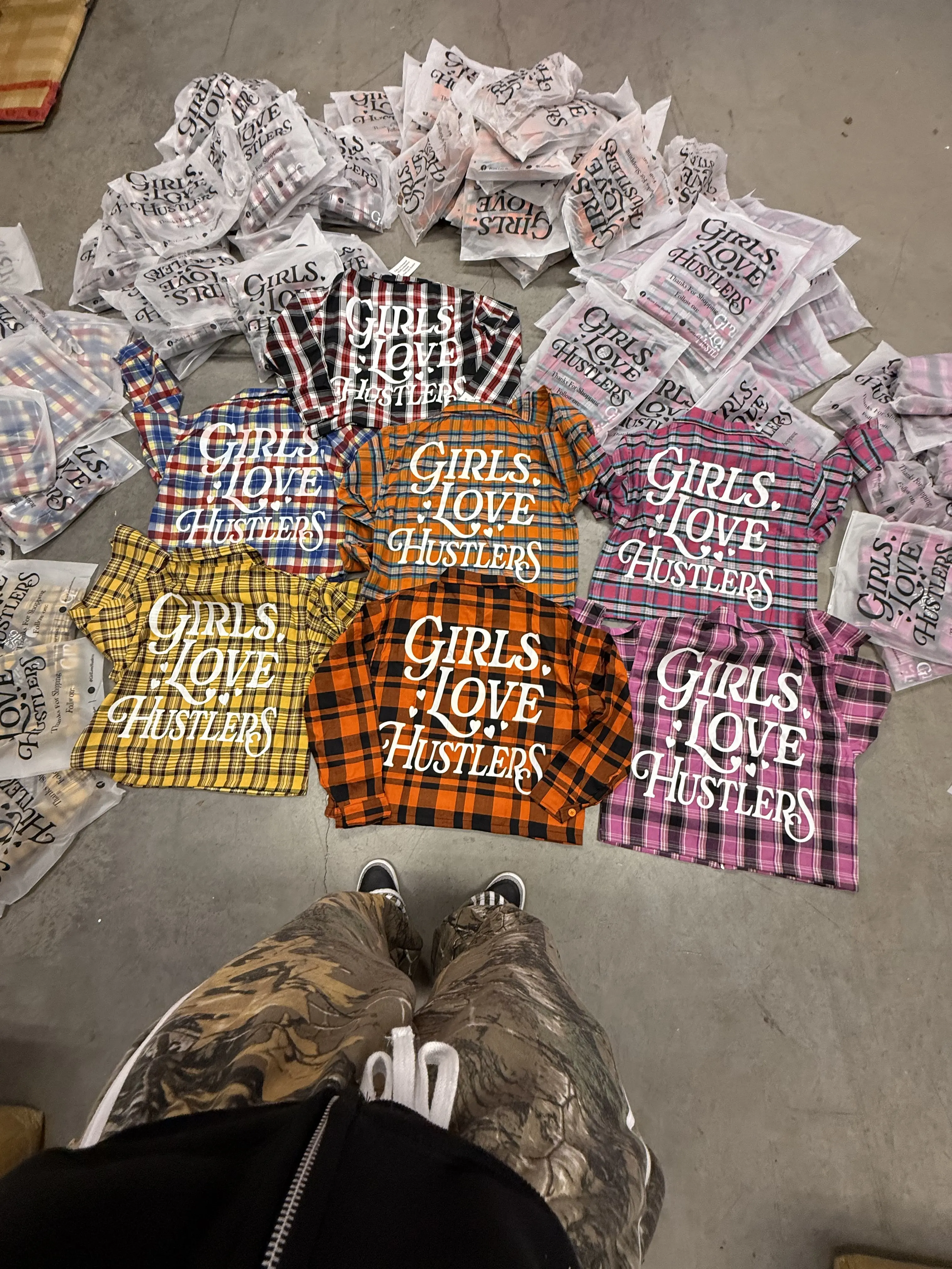 Girls Love Hustlers Cropped Flannels Girls Love Hustlers Cropped Flannels