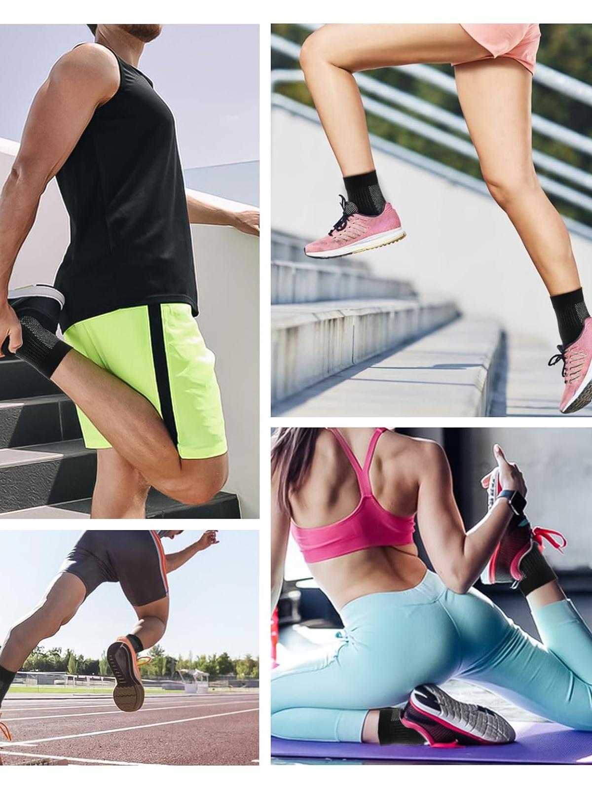 Open Toe Compression Ankle Socks with Arch Support, Breathable Stretch Design for All-Day Comfort, Ideal for Plantar Fasciitis Relief, Walking, Running, Standing Work and Daily Casual Wear