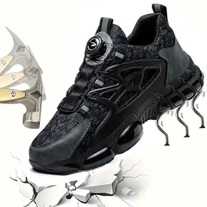 Anti-smash, anti-puncture, breathable and comfortable work safety shoes Men's Anti-Smashing Slip Resistant Footwear