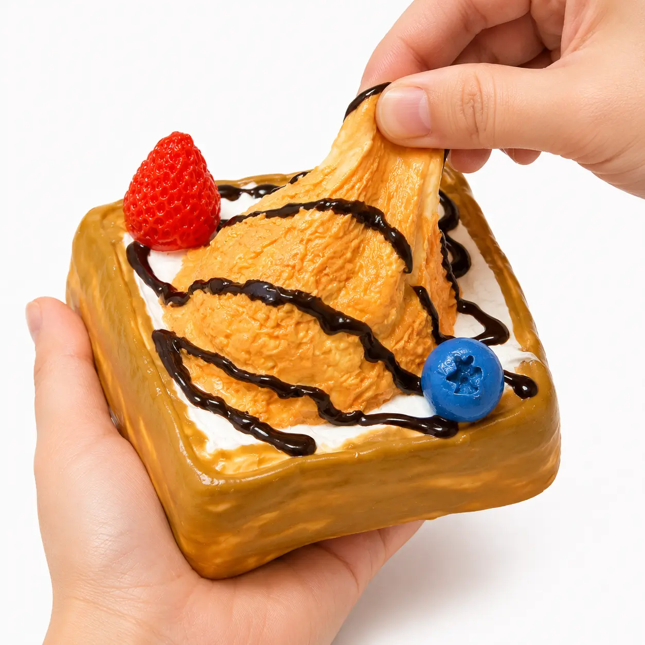 Handmade Silicone French Toast Decompression Squishy - 430g Unisex Cute Dessert Sensory Stress Ball, Softness Cream Paste Fidget Toy for Neurodivergent Kids, Gifting Cozy Home Companion, Sensory Stress Balls, Handmade Stressball