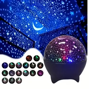 Upgraded USB Black Starry Sky Moon Projection Mood Light / Room Decor Light / Dynamic Space Universe Night Light, Easter Ramadan Decoration, Bedroom Decor, Suitable for Bedroom, Living Room, KTV, Office, Bar LED Light - Excellent Gift Idea