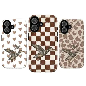 Vintage Mallard Duck Phone Case – Old School Camo Flying Duck Aesthetic Design | Perfect Gift for Hunters Her or Him | Compatible With iPhone 11–17