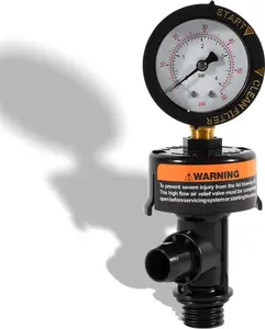 98209800 High Flow Manual  Valve/Air  Manual Valve Assembly with  Gauge, Replacement for Pool and  Filter (1 PACK-98209800)