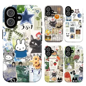 Japanese Mood Board Phone Case, Miffy, Anime Collage, Aesthetic Phone, KİKi, Totoro, Japanese Aesthetic, Retro For iPhone 17 16 15 14 13 12 11 Pro Max Plus Air & Galaxy S22 23 24 25 The Best Halloween Gifts Fans Phone Case Cover