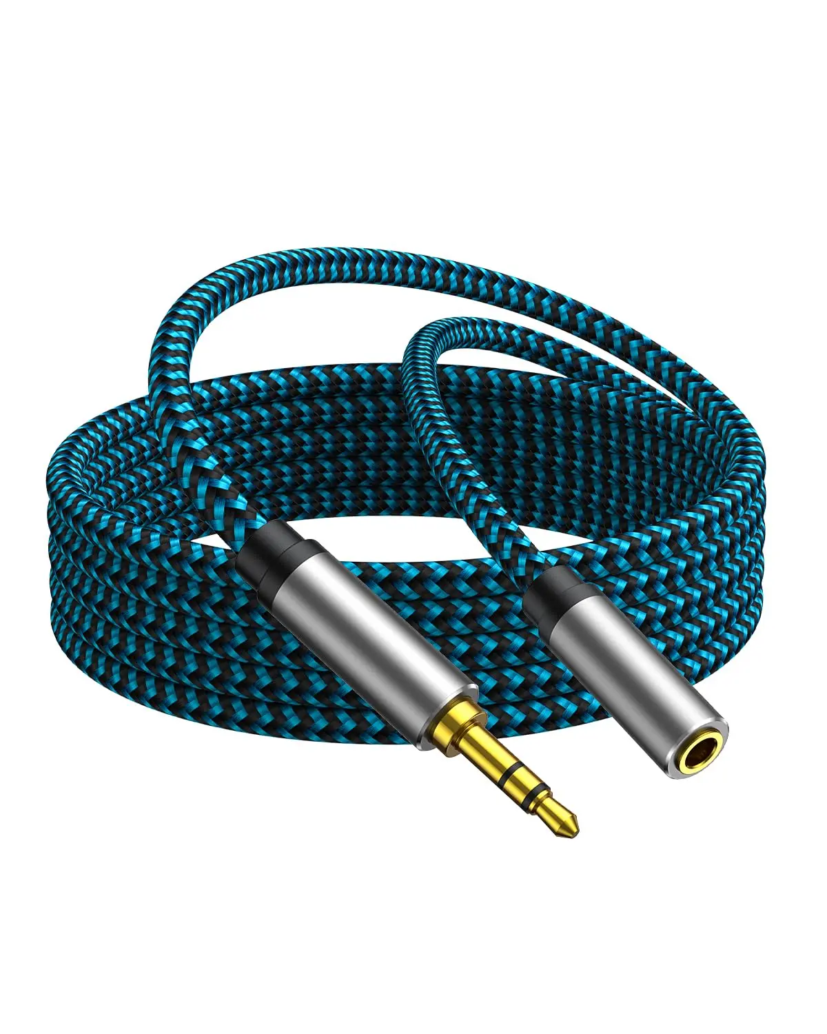 3.5Mm Headphone Extension Cable 25FT, AUX Extension Cable Nylon Braided Aux Cord Extender for Headset, Iphone, Ipad, Smartphones, Tablets & More Hftywy