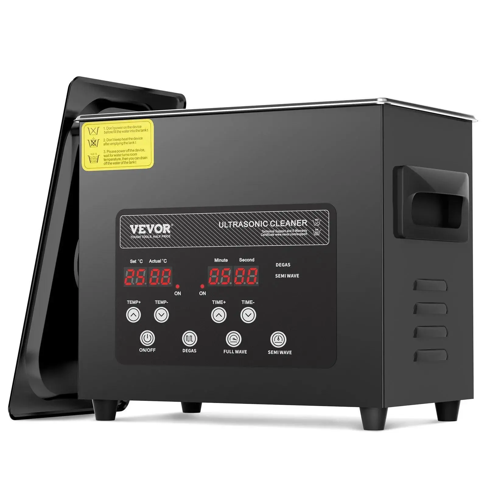 【FathersDayGift】VEVOR 3L Ultra Sonic Cleaner,  , 120W Digital Ultrasonic Cleaning Machine with Gentle Mode & Upgraded Degassing, 40kHz Ultrasound Cleaner Machine with Heater & Timer for Jewelry, Glasses, Tools Retainer