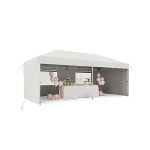 10x20 FT Heavy Duty Pop Up  with 4 Sidewalls, Portable Gazebo with Metal Frame & Roller Bag – Waterproof Outdoor Shelter for Camping Events carport canopy